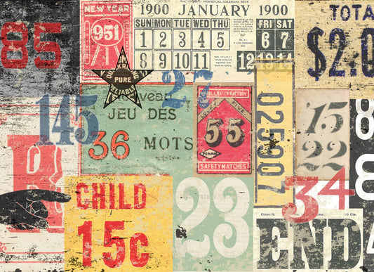 Numbered  by Roycycled Decoupage Paper