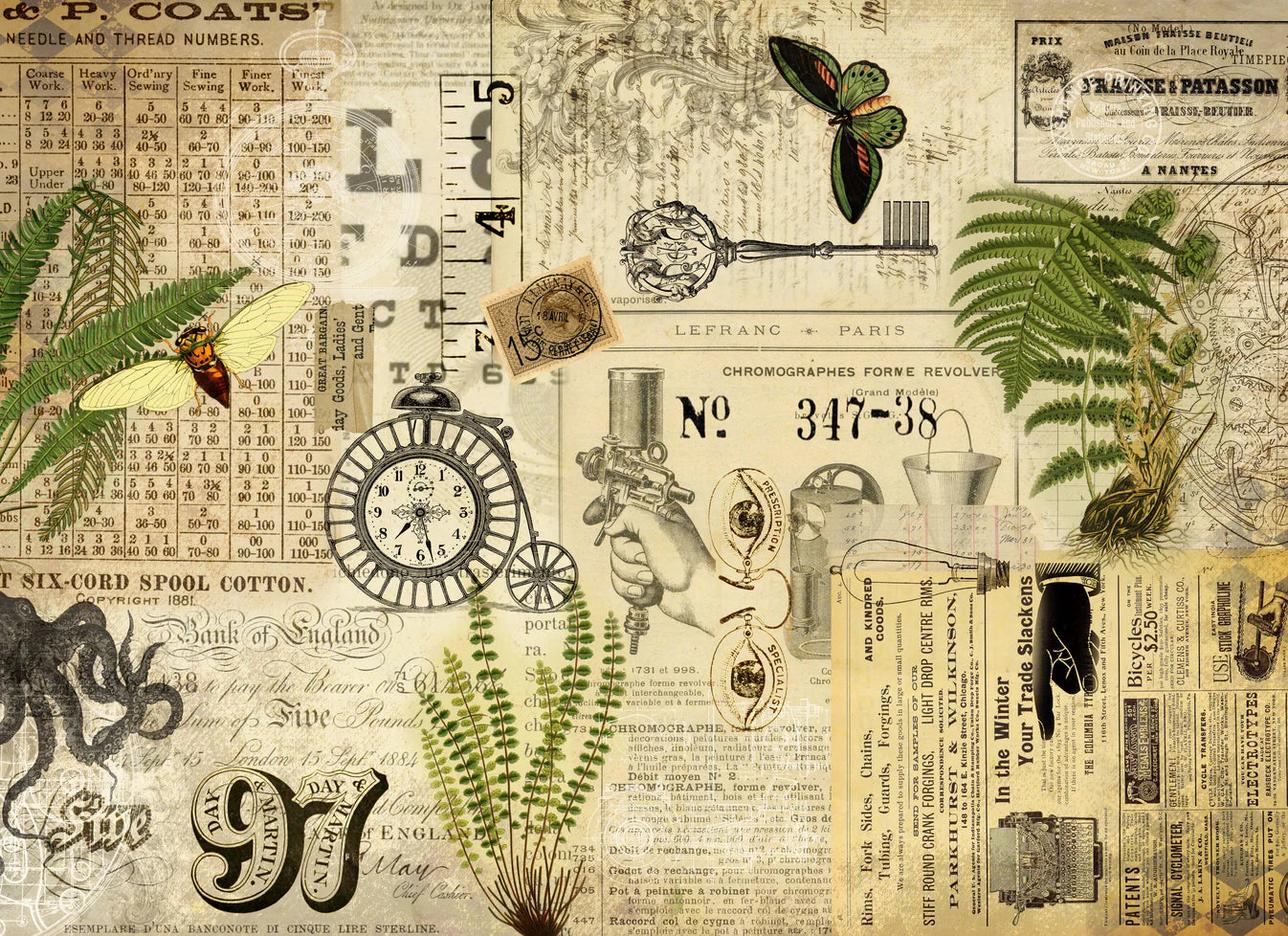 Industrial Masterboard Decoupage Paper