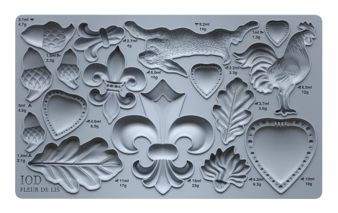 Fleur de Lis 6X10 IOD Mould